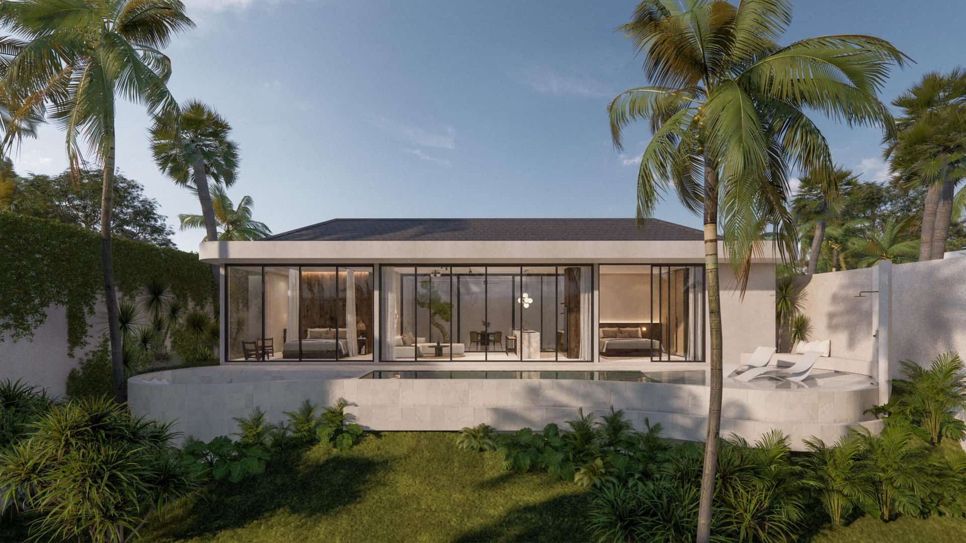 MODERN JAPANDI JUNGLE VIEW 2 BEDROOM  VILLA FOR SALE LEASEHOLD IN UBUD BE-1868 